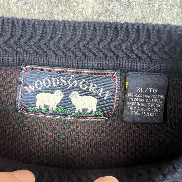 Vintage Plaid Cotton Grandpa Sweater - Picture 3 of 5